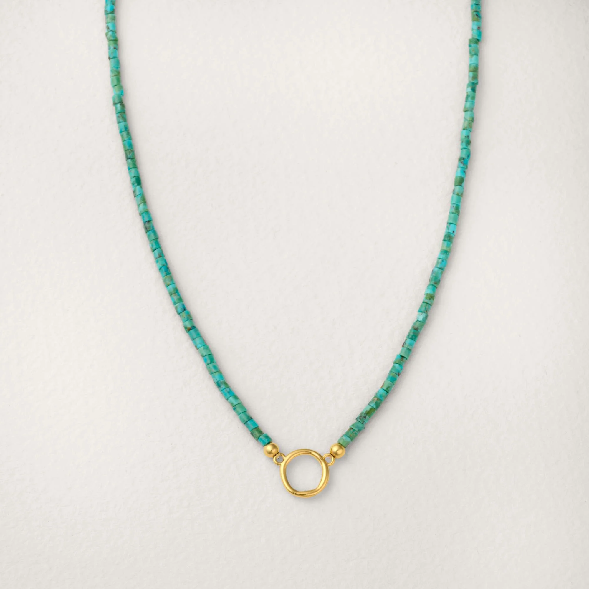 Alba Circle Turquoise Beaded Necklace
