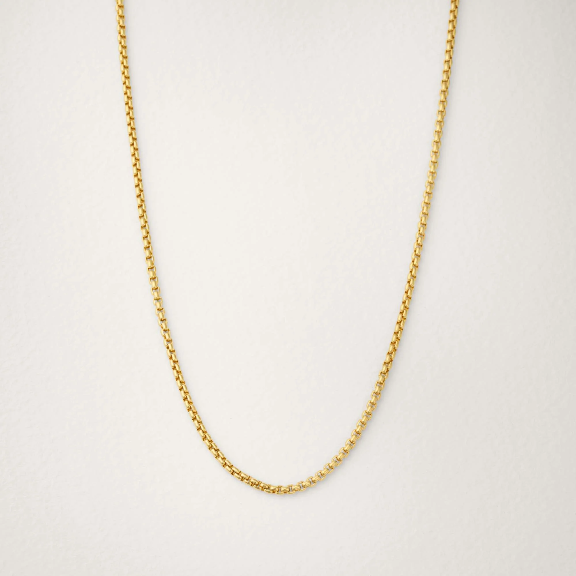 Carlo Round Box Chain Men’s Necklace