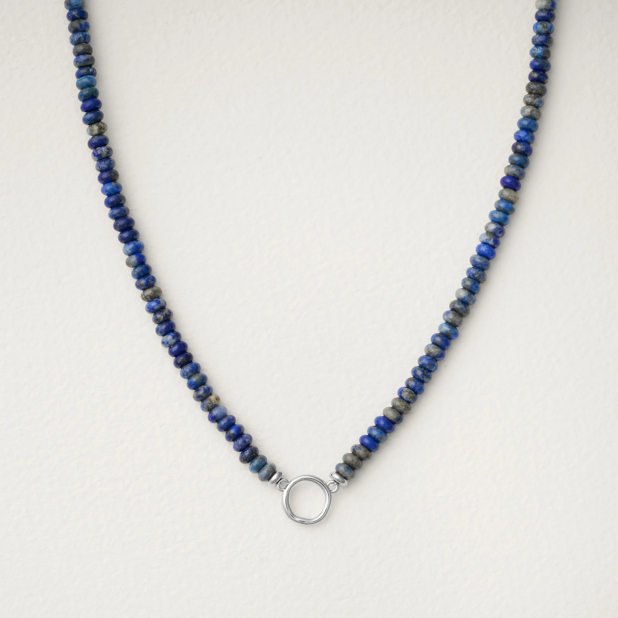 Clara Blue Lapis Circle Necklace - Image 4