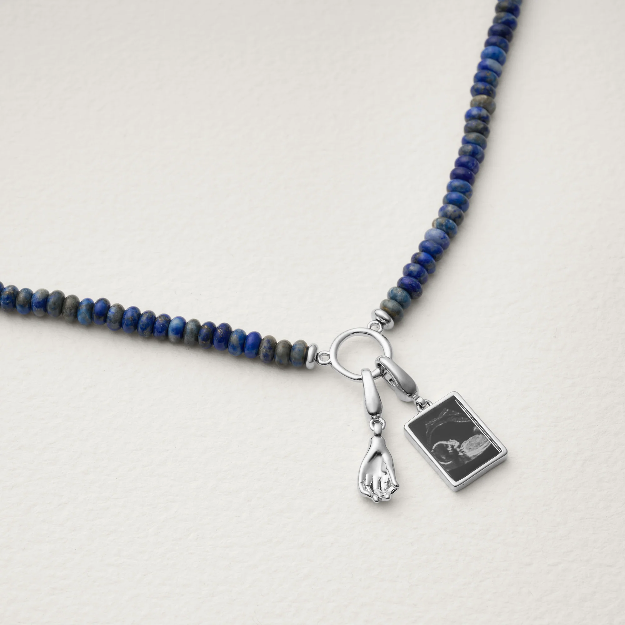 Clara Blue Lapis Circle Necklace - Image 5