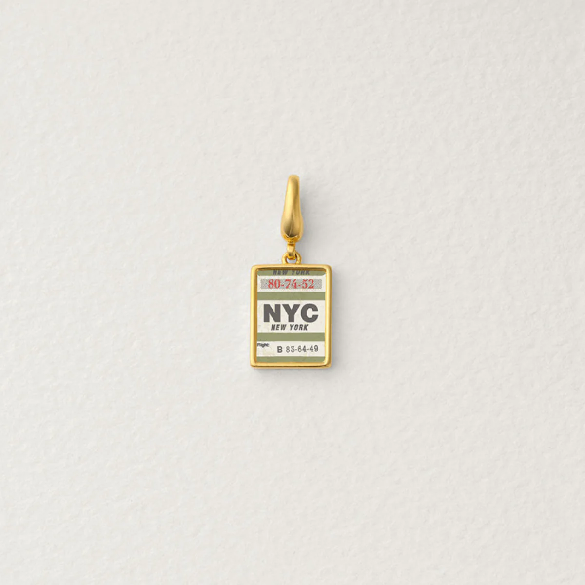 NYC Flight Tag Charm
