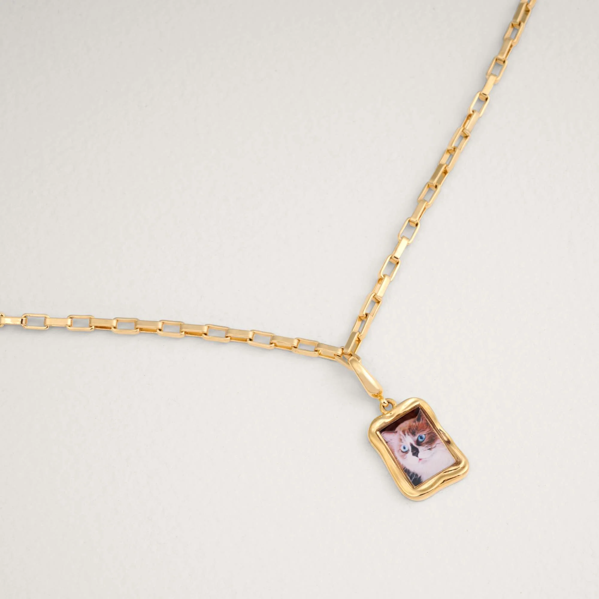 Hugo Square Paperclip Chain Necklace - Image 2