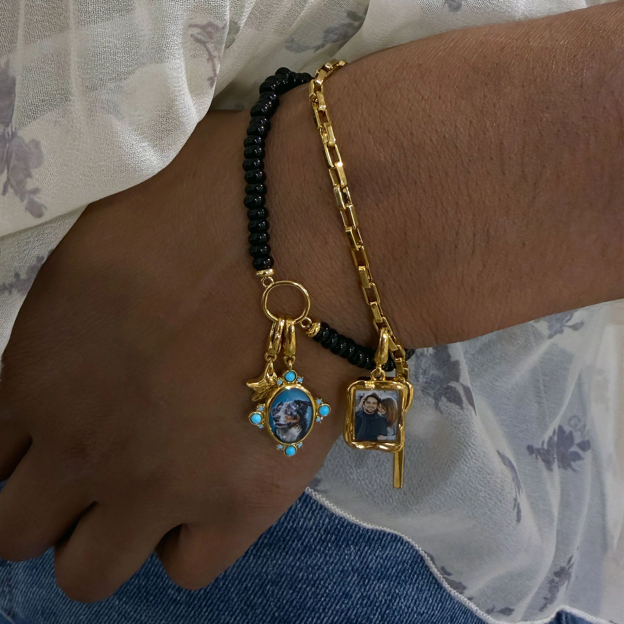 Sybil Black Obsidian Circle Bracelet - Image 3